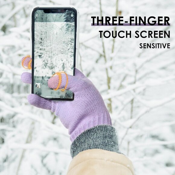 Women Winter Gloves, Touch Screen Texting Gloves, Elastic Soft Warm Knit Lined, - Picture 2 of 6